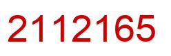 Number 2112165 red image