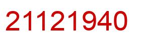 Número 21121940 imagen rojo