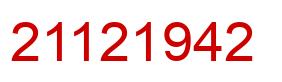 Número 21121942 imagen rojo