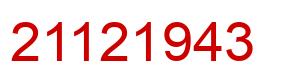 Número 21121943 imagen rojo