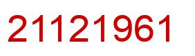 Número 21121961 imagen rojo