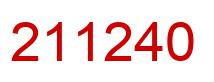 Number 211240 red image