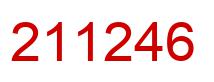 Number 211246 red image