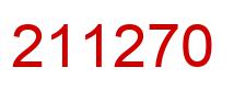 Number 211270 red image