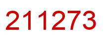 Number 211273 red image