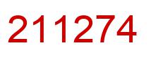 Number 211274 red image