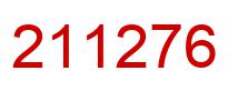 Number 211276 red image
