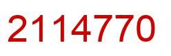 Number 2114770 red image