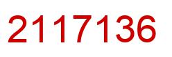 Number 2117136 red image