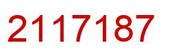 Number 2117187 red image