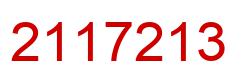 Number 2117213 red image