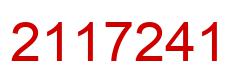 Number 2117241 red image