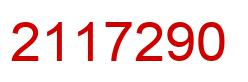 Number 2117290 red image