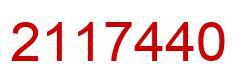 Number 2117440 red image