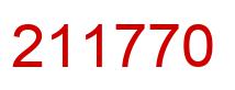 Number 211770 red image