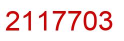 Number 2117703 red image