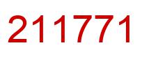 Number 211771 red image