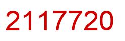 Number 2117720 red image
