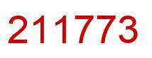 Number 211773 red image