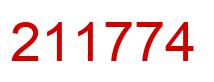 Number 211774 red image