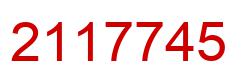 Number 2117745 red image