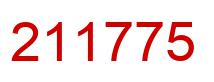 Number 211775 red image