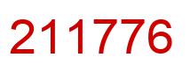 Number 211776 red image