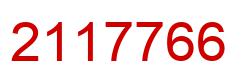 Number 2117766 red image