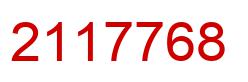 Number 2117768 red image