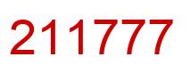Number 211777 red image