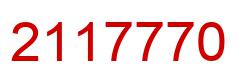 Number 2117770 red image