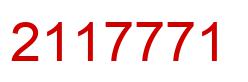 Number 2117771 red image