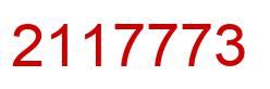Number 2117773 red image