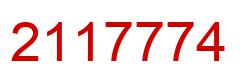 Number 2117774 red image