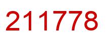 Number 211778 red image