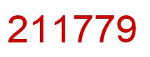 Number 211779 red image