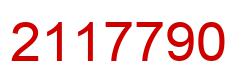 Number 2117790 red image