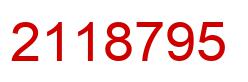 Number 2118795 red image
