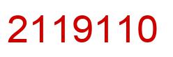 Number 2119110 red image