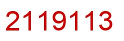 Number 2119113 red image