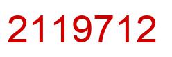 Number 2119712 red image