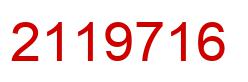Number 2119716 red image