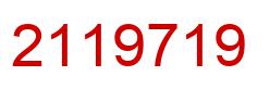 Number 2119719 red image