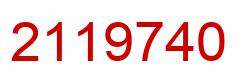 Number 2119740 red image