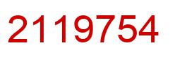 Number 2119754 red image