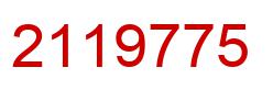 Number 2119775 red image