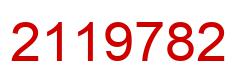 Number 2119782 red image