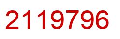 Number 2119796 red image