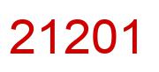 Number 21201 red image