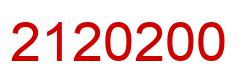 Number 2120200 red image